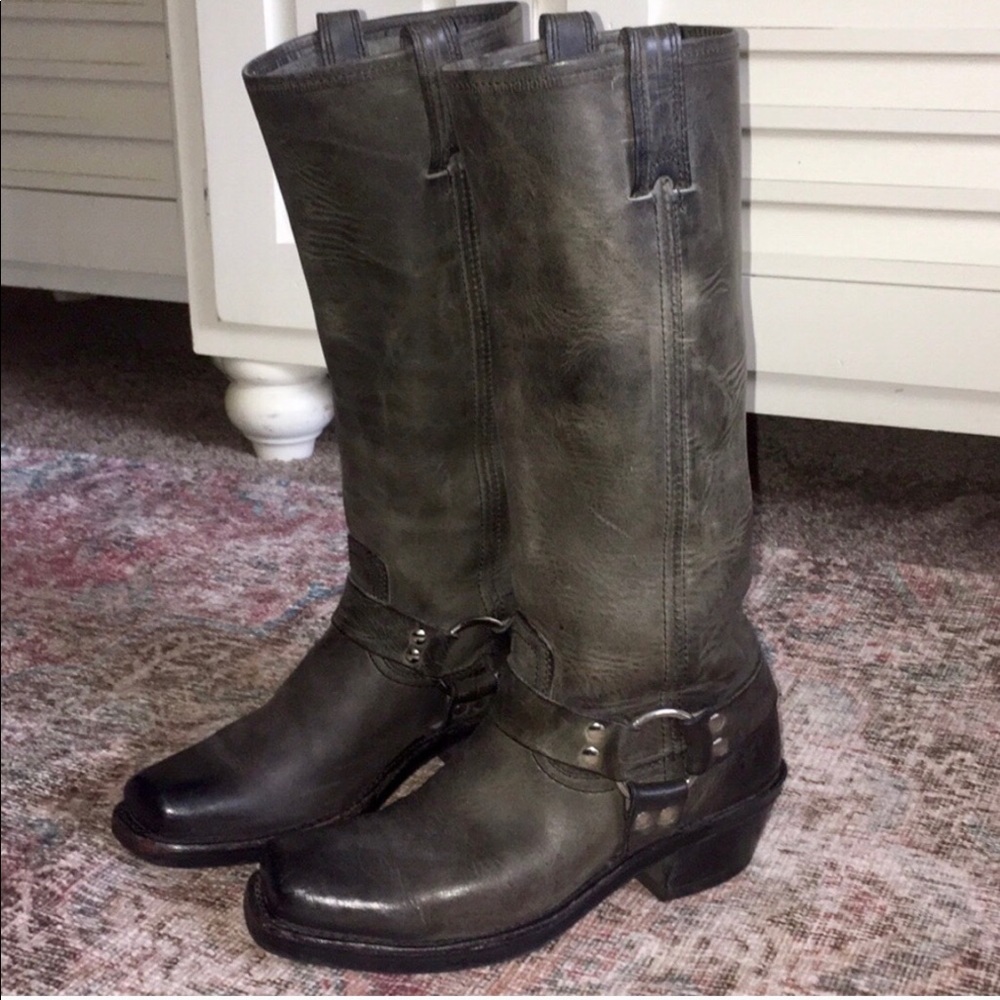 Frye 15R Knee High Harness/Moto Boots